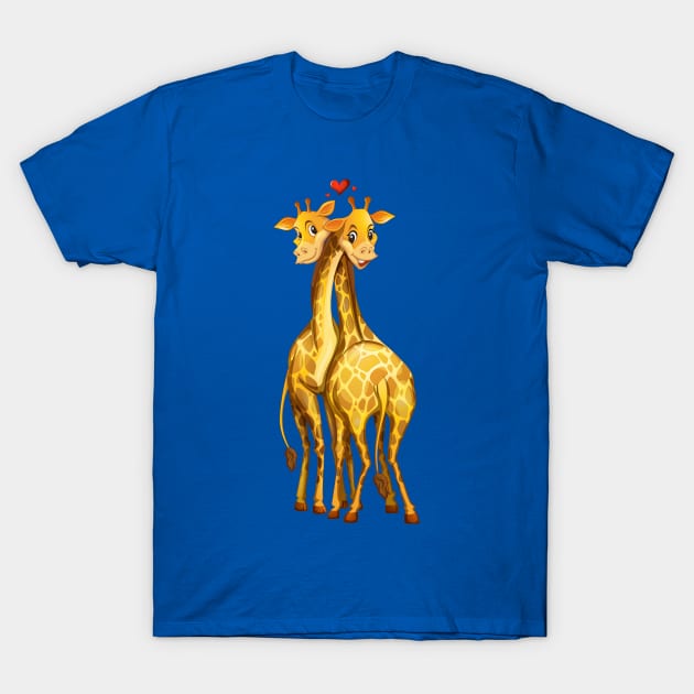 Giraffe Couple T-Shirt by Mako Design 